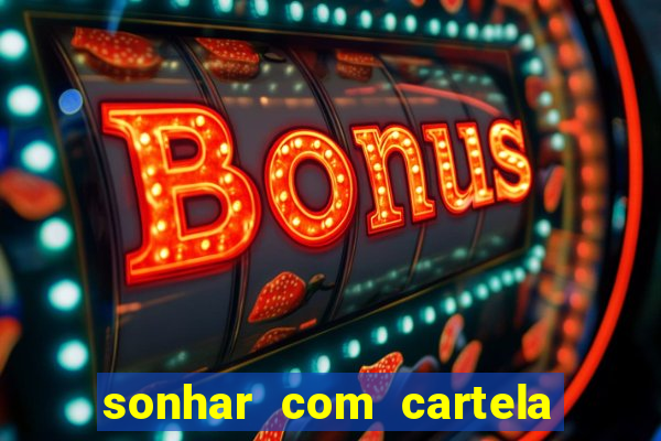 sonhar com cartela de bingo